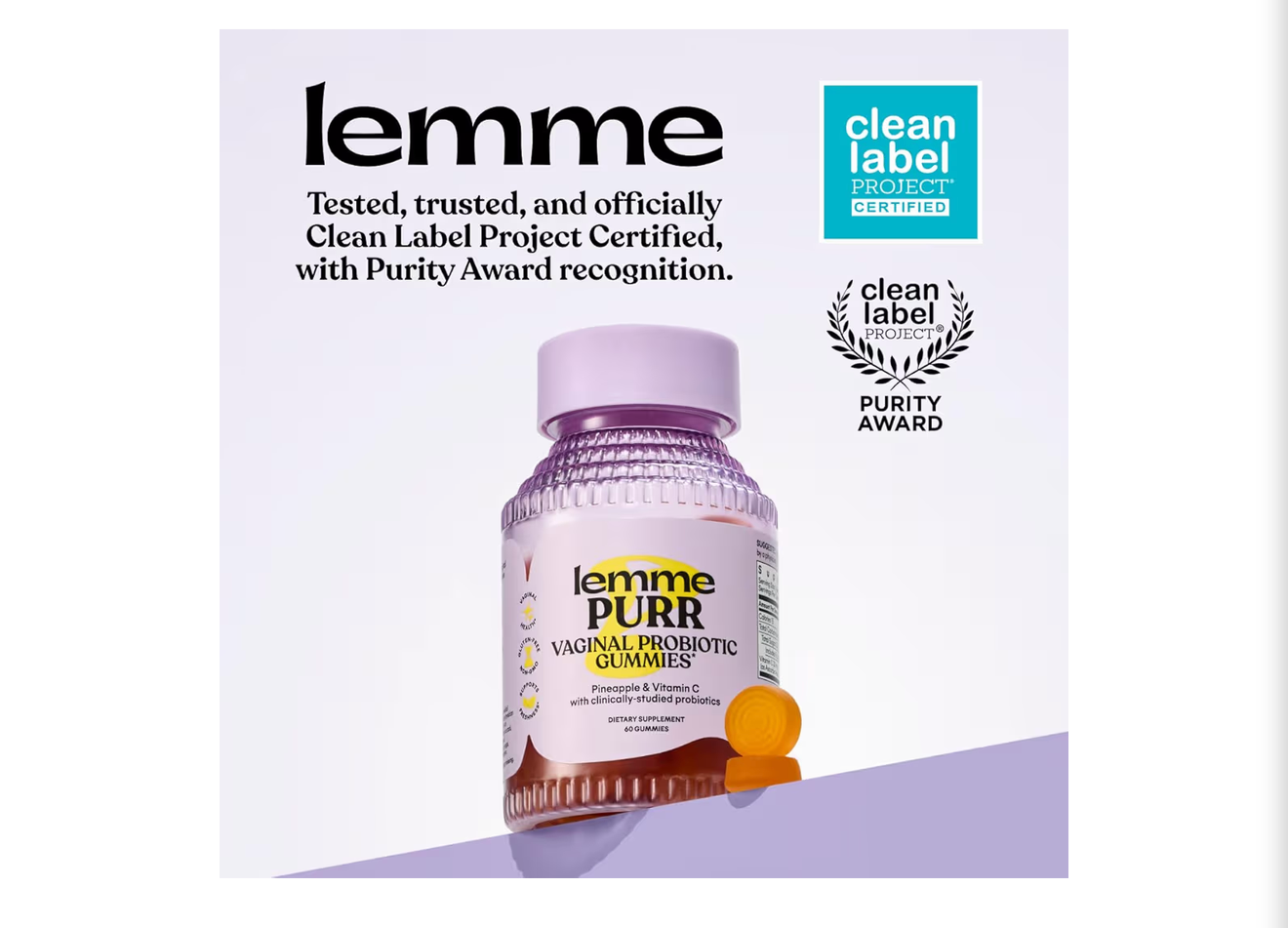 Lemme Purr Vaginal Probiotic Gummies